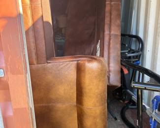 . . . container full of furniture -- all I could see was leather couches 