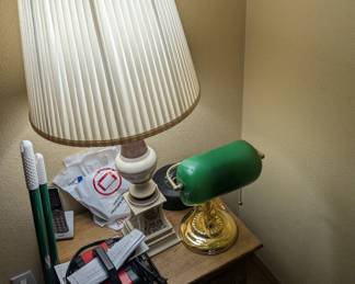 End table and lamps