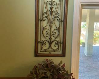 Dark Wood Colored Metal And Scrolled Metal Decor And More