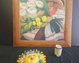 Linda Carter Holman Print And Some Mexican Handmade Decor Items