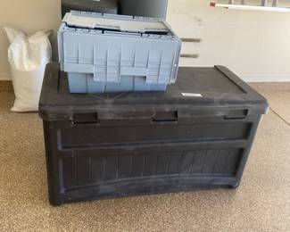 Suncast Storage Box And A Storage Bin