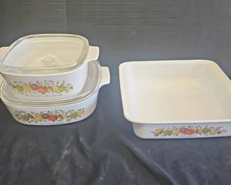 Corning Ware Casserole Dishes With Pyrex Lids