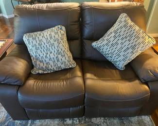 Two Seater Sofa With Separate Recliners For Each Side