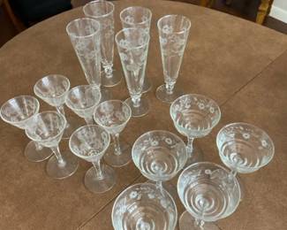 Libbey Rock Sharpe Crystal Stemware Set
