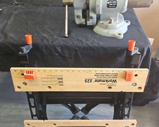 Adjustable Portable Workmate 225 And A Table Top Vise