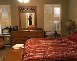 Matched dresser with headboard and chest of drawers not shown