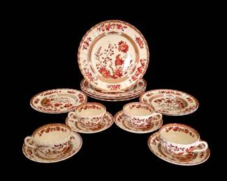 Collectible Indian Tree Pod Design Four Piece China Set