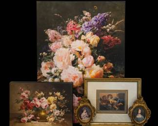 Grand Floral  Cherub Collection French Provincial  Italian Decorative Suite