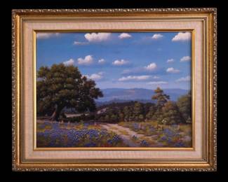 Texas Hill Country Bluebonnets by Ronnie Hedge  Signed Fine Art Print