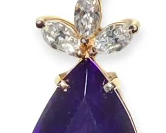 Exquisite Pearcut Amethyst Pendant
