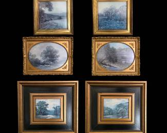 Vintage Hill Country Landscape Prints in Designer Frames
