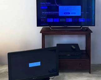 Home Entertainment Package Sony 4K TV, Element HDTV, Onkyo CD Changer  Console