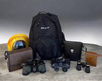 Sport Earmuffs NIB  Vintage Binocular Collection with Targus Backpack