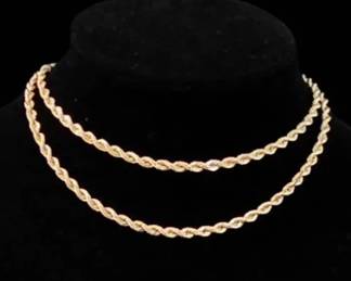 Stunning 20 14K Yellow Gold Rope Chain  Classic Sparkle  Shine