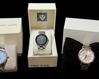 Three Stunning Designer Womens Watches Michael Kors  Anne Klein
