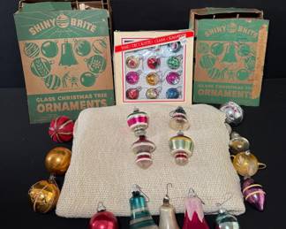 Vintage Christmas Ornament Collection Shiny Bright and Bradford Novelty