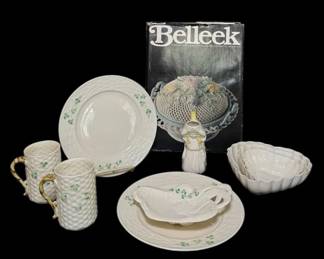 Exquisite Vintage Belleek Irish Porcelain And Collectors Guide Bundle