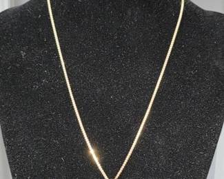 Authentic James Avery 14K Yellow Gold Music Note Charm  Italian Serpentine Chain