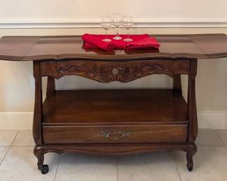 Vintage White Furniture Co. French Provincial DropLeaf Server