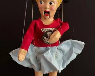 Disney Collectors Rare Vintage 1950s Walt Disney Mickey Mouse Club Mouseketeer Marionette