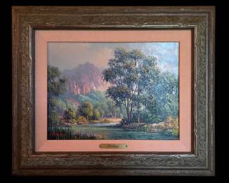 01 Original Dalhart Windberg Palette Knife Oil Painting Cimarron Mountains, CO