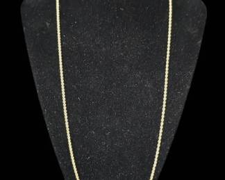 Solid 14K Yellow Gold 24 Rope Chain Necklace  Classic Twisted Link  24 Inches
