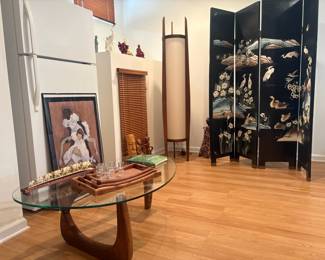 MCM Furniture, Modeline Floor Lamp, Chinese Screen, Art