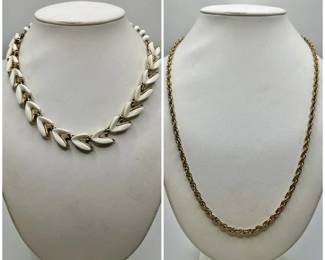 (2) Vintage Costume Jewelry Necklaces — Sarah Coventry & Claudette