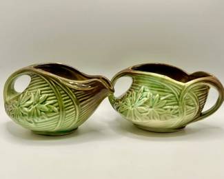 1940s McCoy Art Pottery Sugar & Creamer