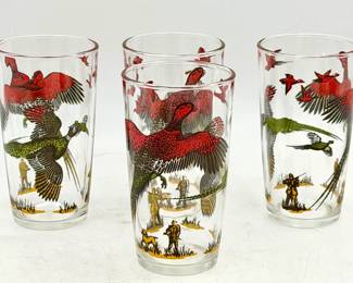 Vintage Pheasant Drinking Glasses