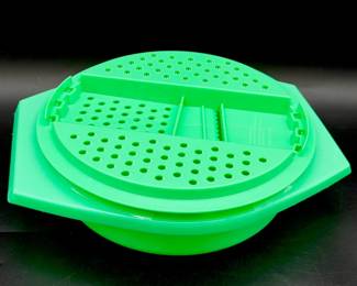 vintage Tupperware Jadeite Green Grater Bowl