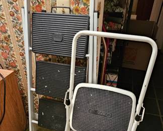 Folding step stools.