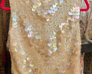 Vintage iridescent sequin blouse.