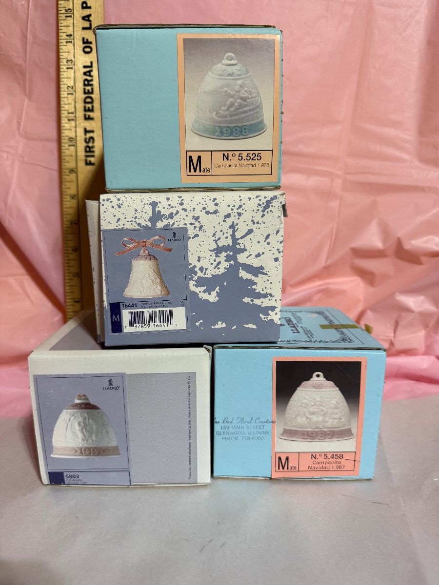 4 Lladro Bells $12.00