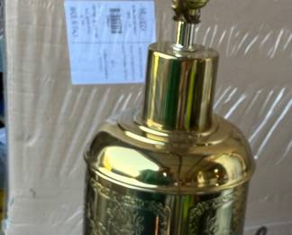 Etched Brass Lamp $40.00