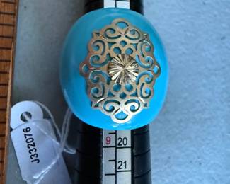 IGS 14K and Blue Stone Ricami Ring Size 7 New $49.00