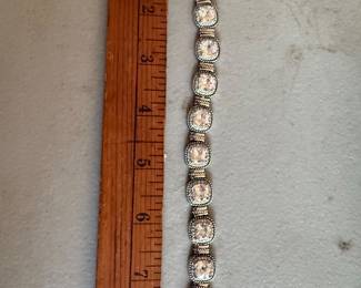 Sterling Silver Clear Stone Bracelet $40.00