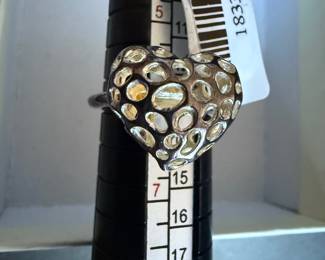 Sterling Silver Size 6 Heart Ring $18.00