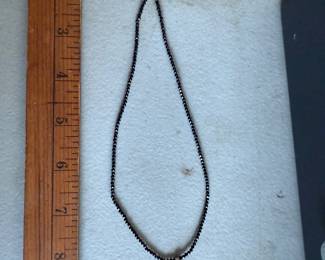 Sterling Silver Black Spinel Necklace $18.00