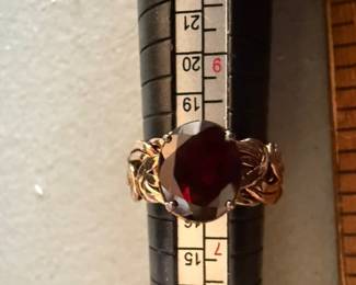 Sterling Silver Ring $40.00 Red Stone