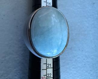 Stone and Sterling Ring Size 8 $28.00