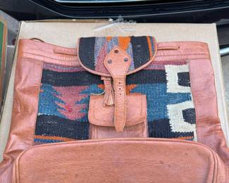 Woven Leather Back Pack $35.00