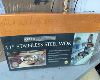 Kitchen Ware 11" Stainless Steel Wok $18.00