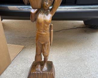 Large Carved Wood Man $45.00