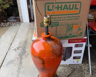 Orange Lamp $40.00