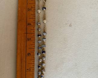 Blue Beaded Necklace $3.00