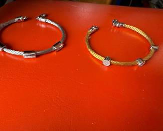 2 Bracelets Steel and Sterling $10.00