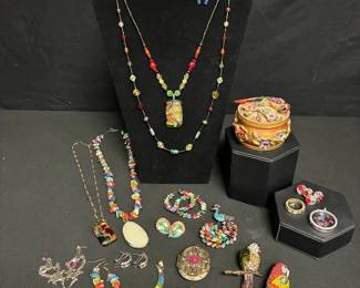 KN316Costume Jewelry  Fanciful Flight  Jewel Tones