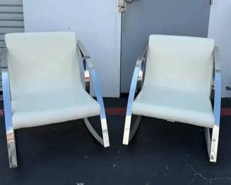 CT117White Modern Rocking Chairs