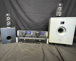 CT164VVintage Dual DJ Cd Player With Subwoofers and Speakers